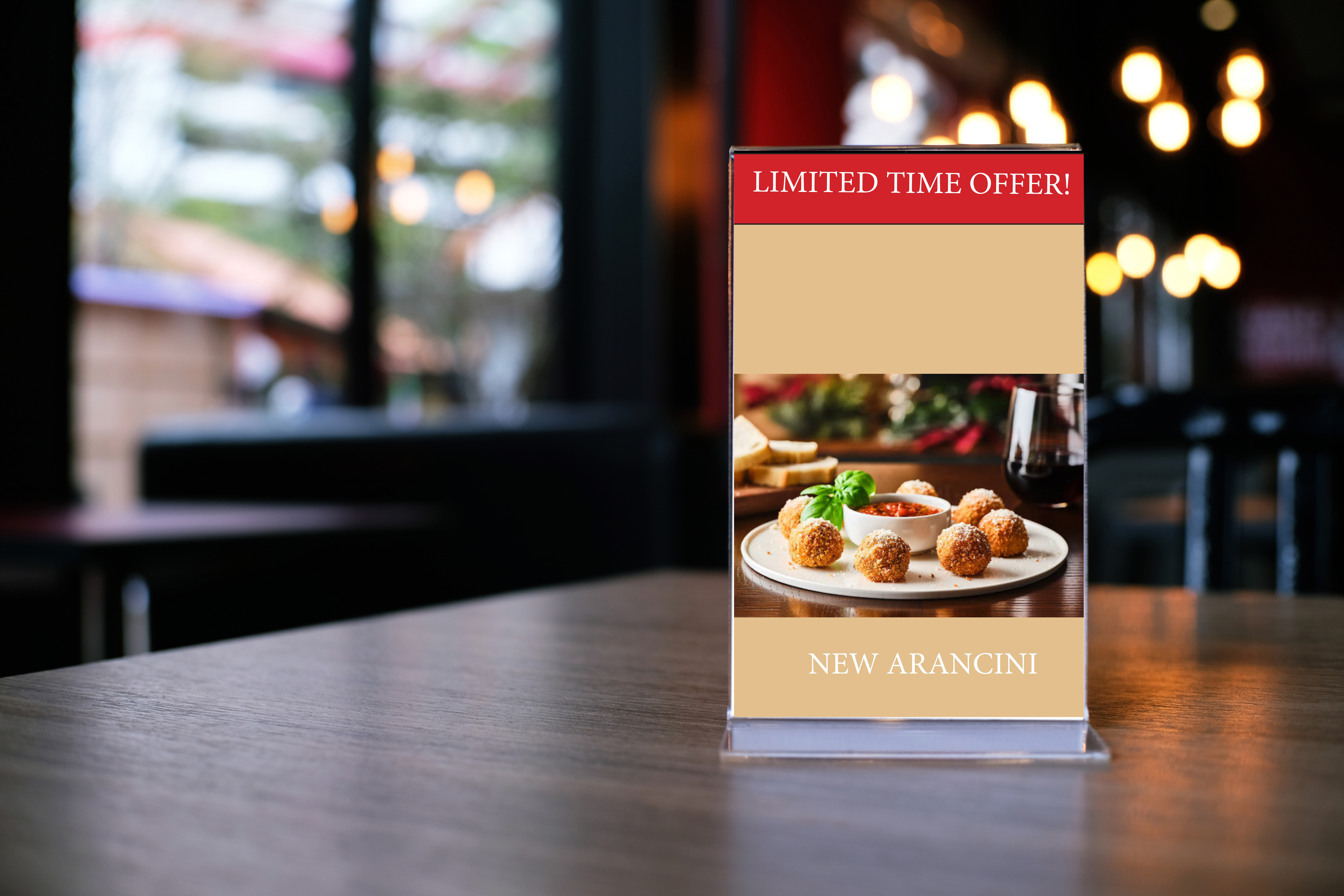 Carrabba's second table tent mockup